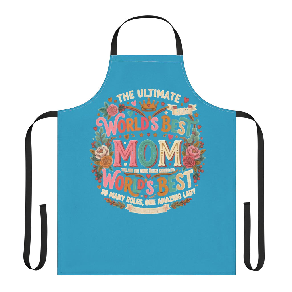 World's Best Mom Apron — Floral ‘The Ultimate’ Gift for Mother's Day & Cooking