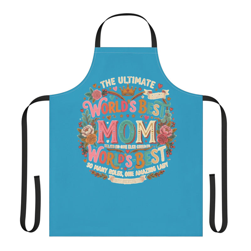 World's Best Mom Apron — Floral ‘The Ultimate’ Gift for Mother's Day & Cooking