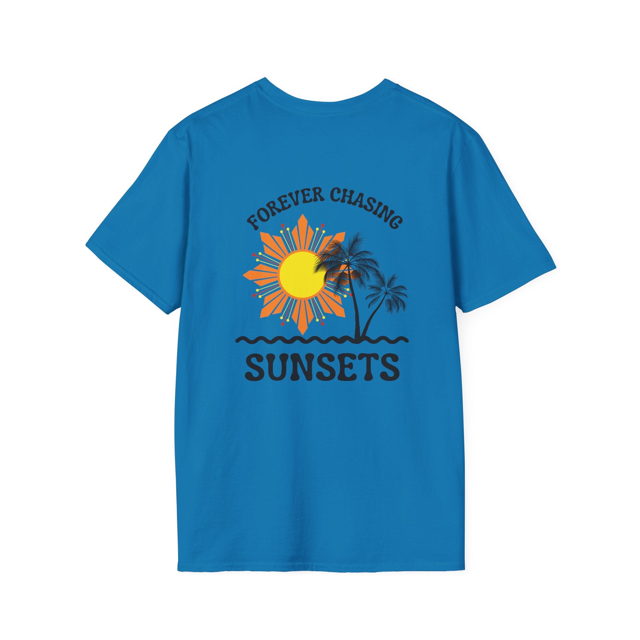 Philippines Sunset Graphic T-Shirt — "Forever Chasing Sunsets" Tropical Palm Tee
