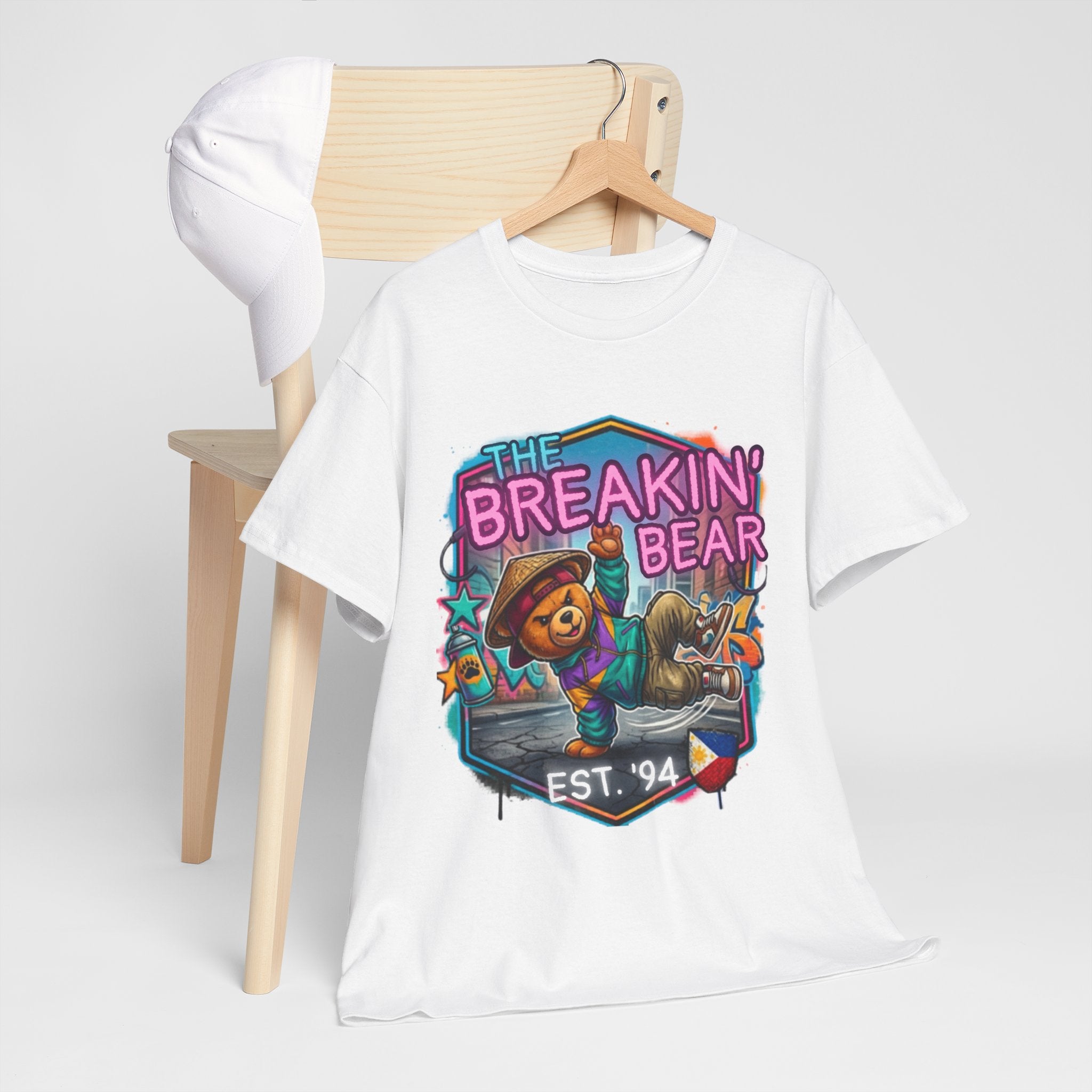 Breakin' Bear Graphic Tee — 'The Breakin' Bear' Est. '94 Retro Streetwear Filipino
