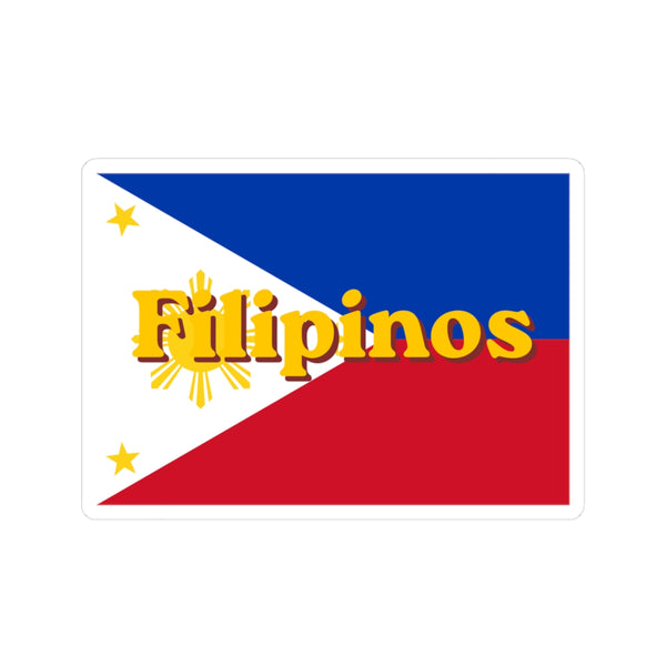 Filipinos Flag Sticker — Filipino, Phillipines, ,  Pride Kiss-Cut Decal
