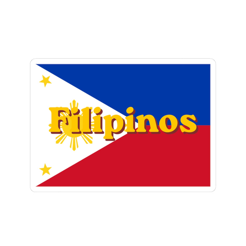 Filipinos Flag Sticker — Filipino, Phillipines, ,  Pride Kiss-Cut Decal