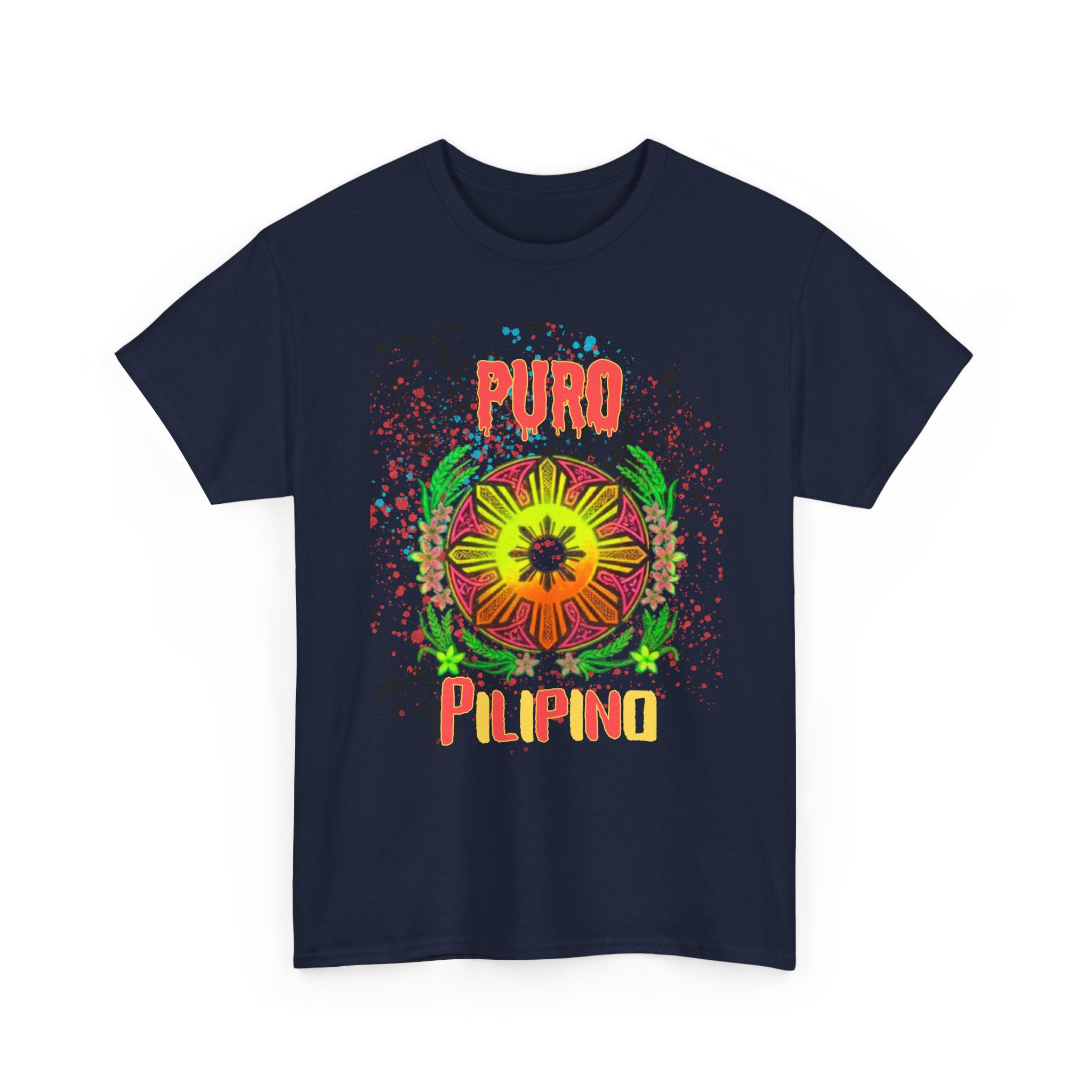 Puro Pilipino Graphic Tee — Vibrant Filipino Pride Floral Design