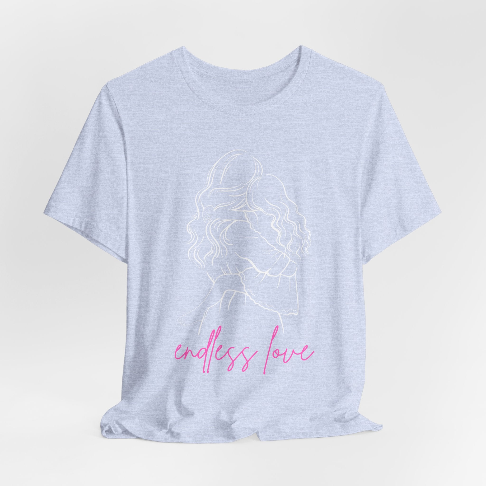 Endless Love Graphic Tee — Minimal Pink Script Mother & Daughter Romantic Shirt