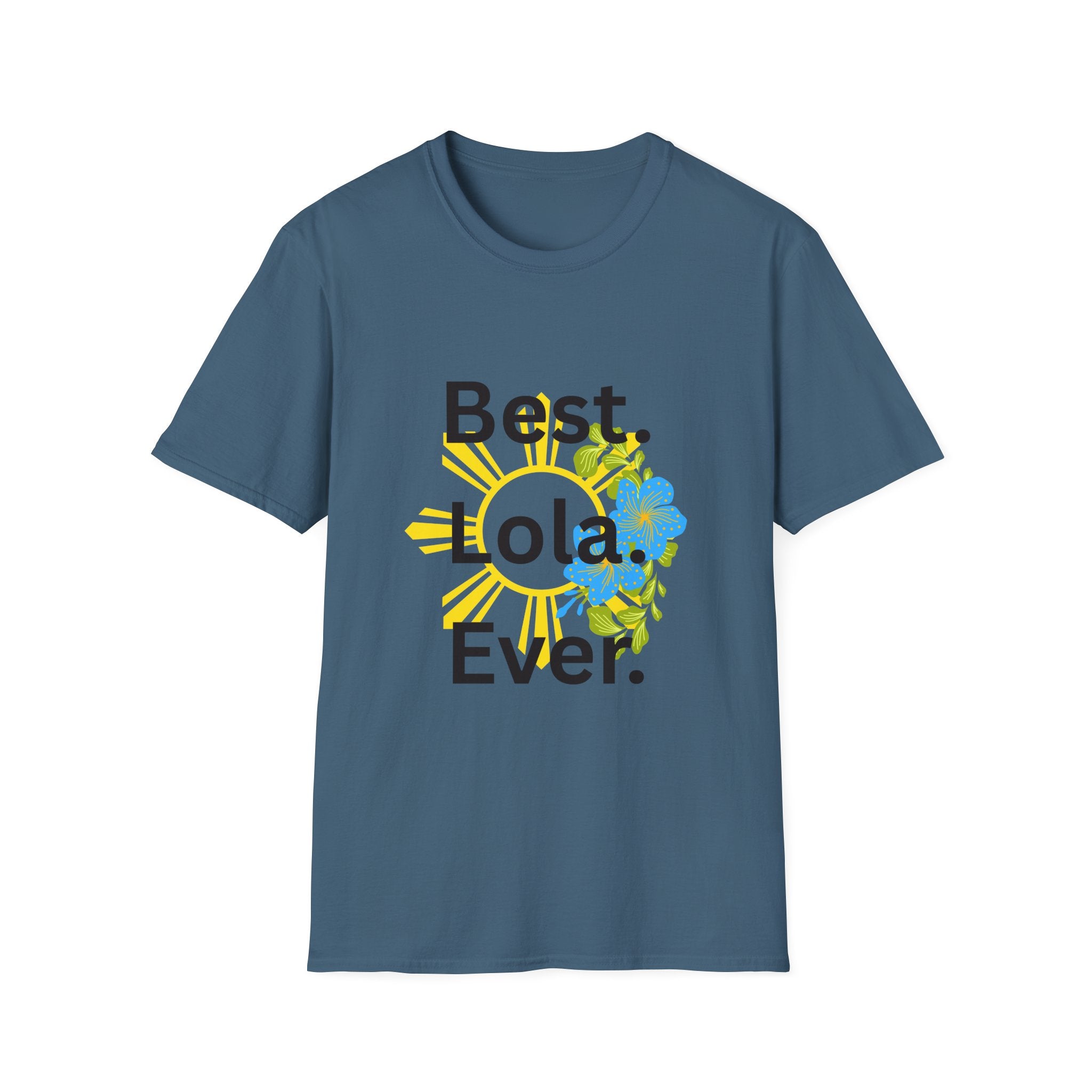 Baby boy pregnancy announcement for the Best Lola Ever T-Shirt — Floral Sun Graphic Tee for Grandma/Mother’s Day