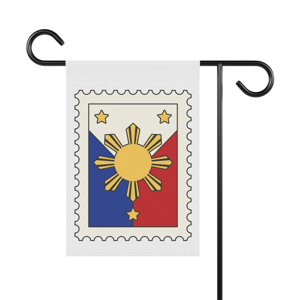 Filipino Sun Stamp Garden Flag — Patriotic Philippines House Banner
