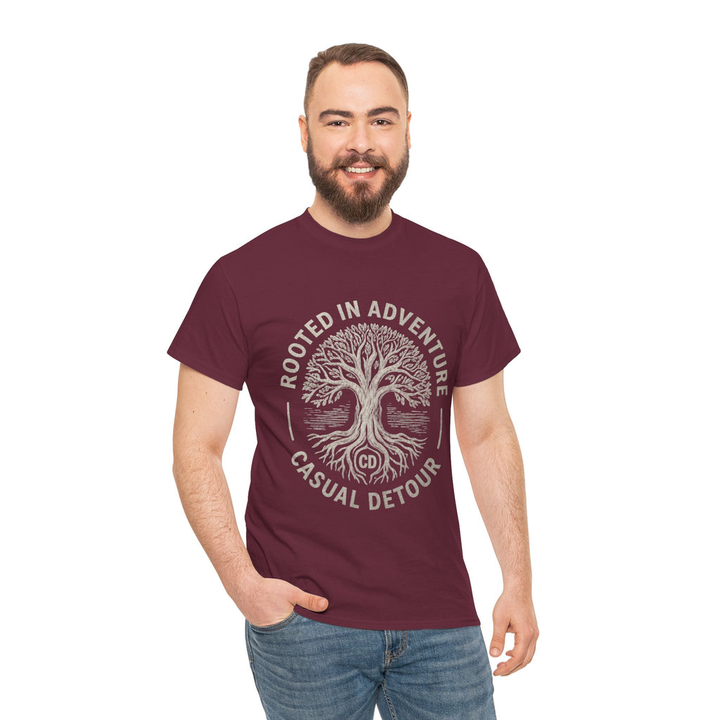 Adventure Tree T‑Shirt — "Rooted in Adventure, Casual Detour" Outdoor Graphic Tee