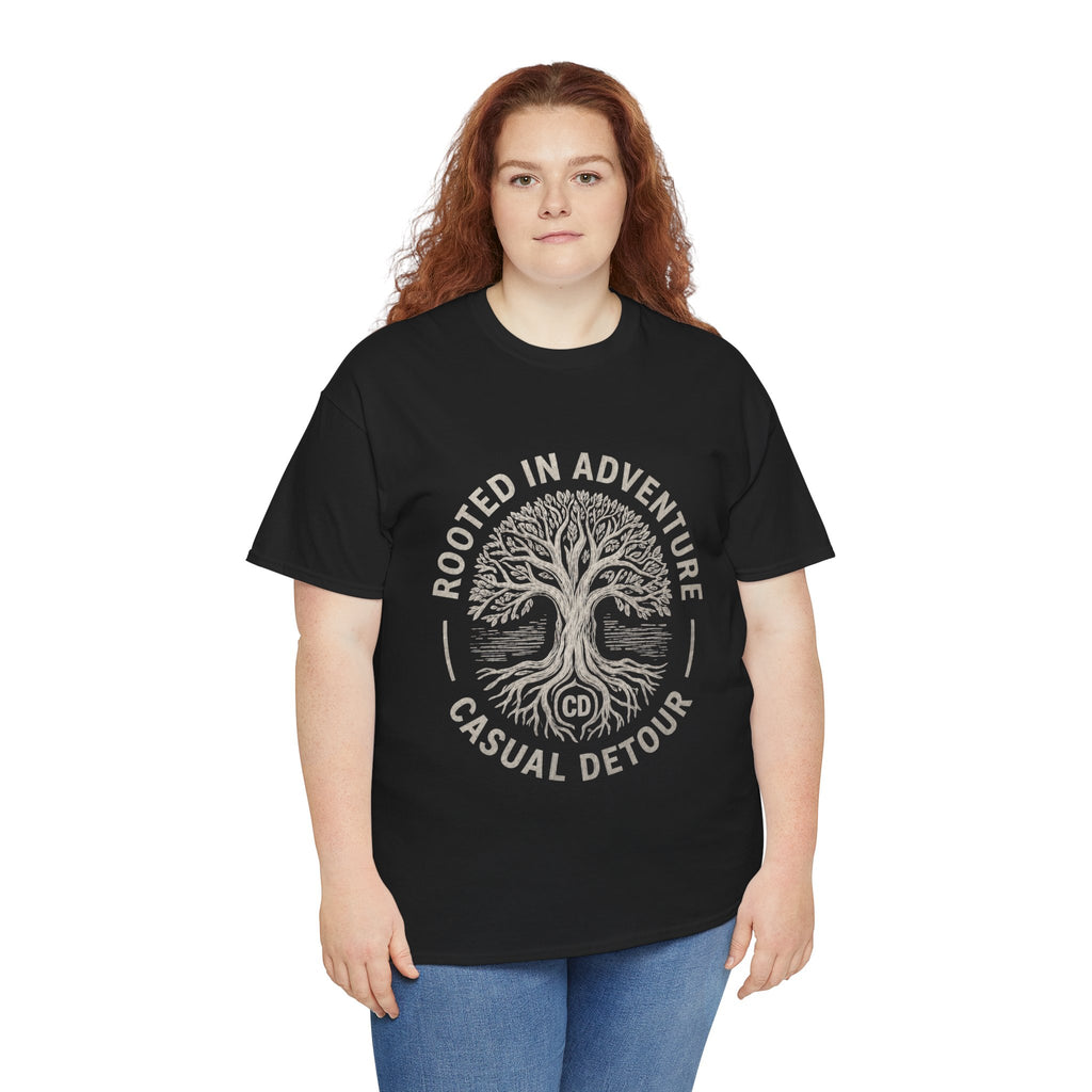 Adventure Tree T‑Shirt — "Rooted in Adventure, Casual Detour" Outdoor Graphic Tee
