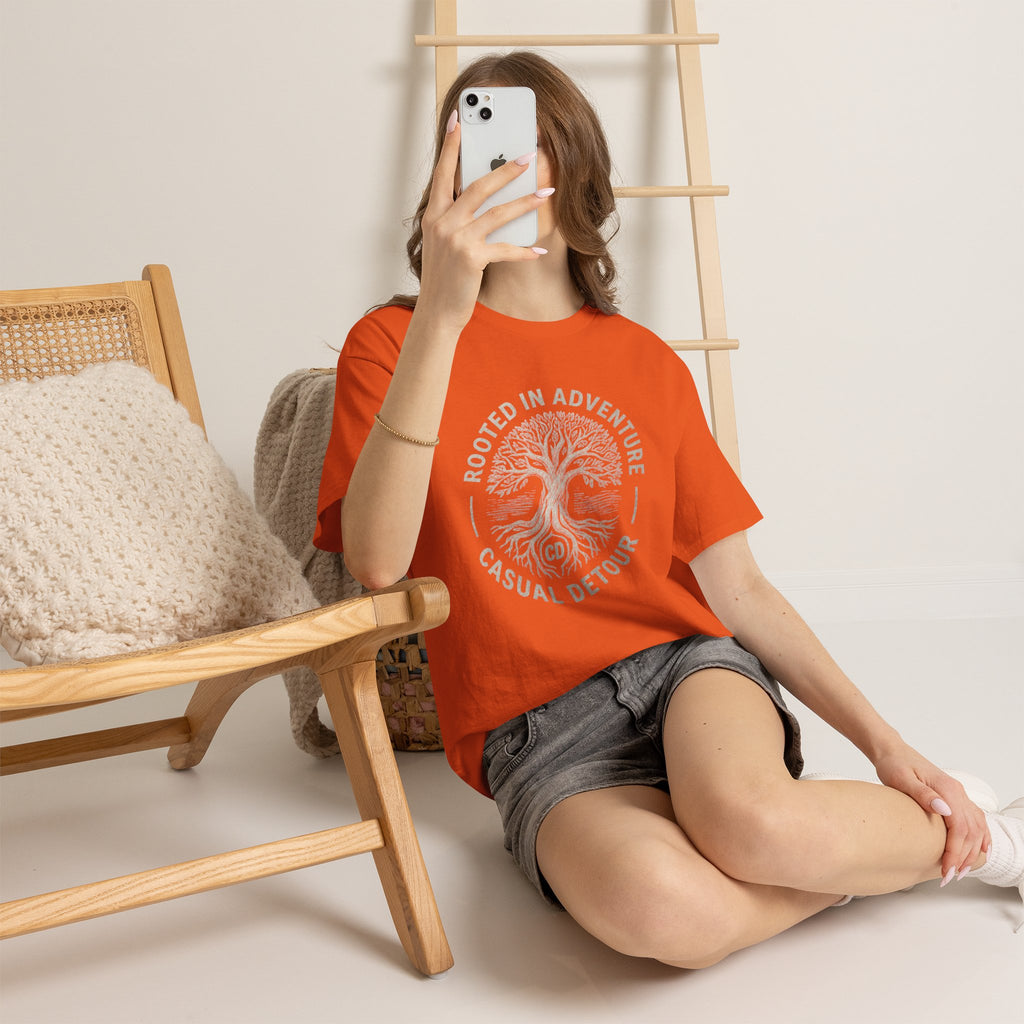 Adventure Tree T‑Shirt — "Rooted in Adventure, Casual Detour" Outdoor Graphic Tee