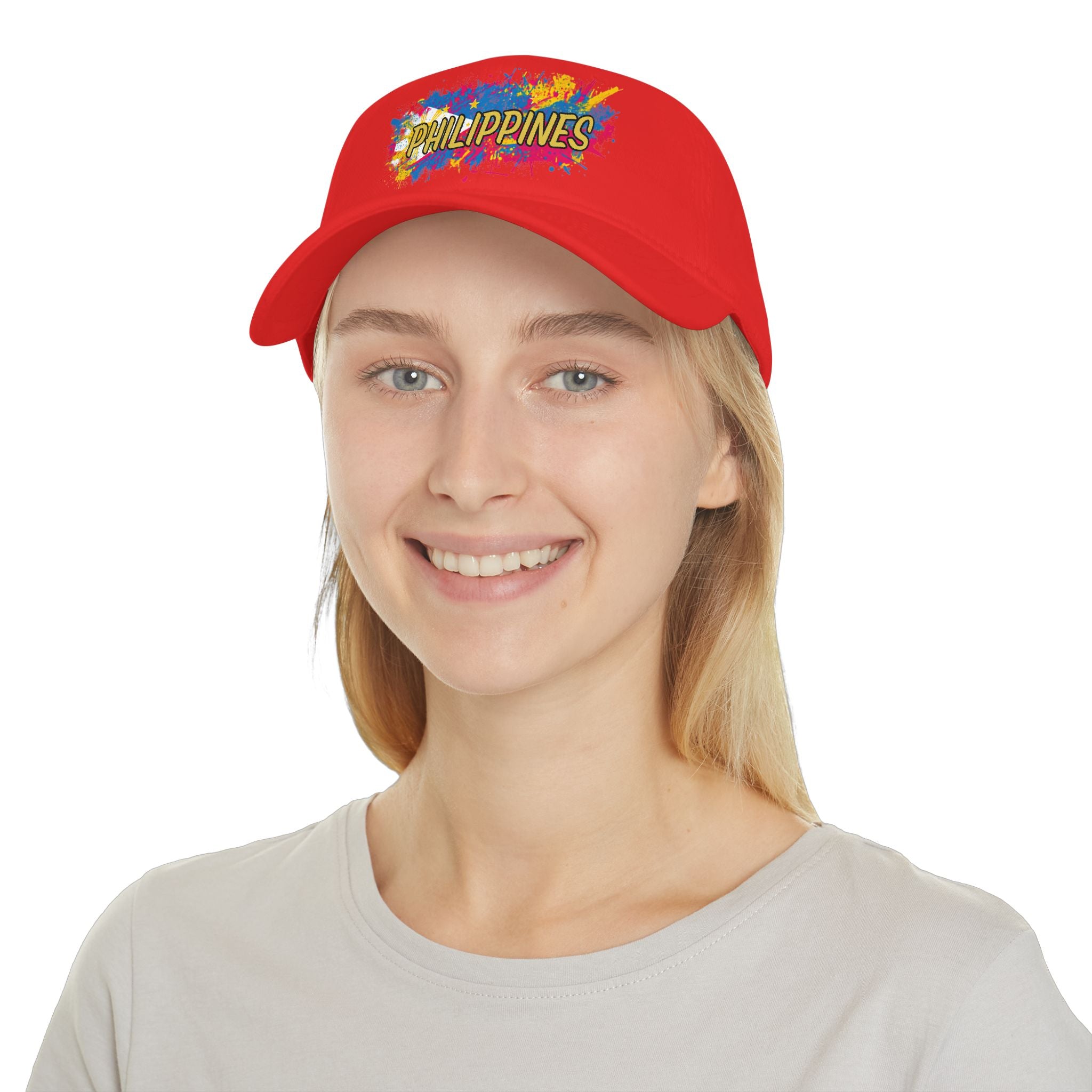 Philippines Paint Splash Baseball Cap — Colorful Filipino Pride Hat