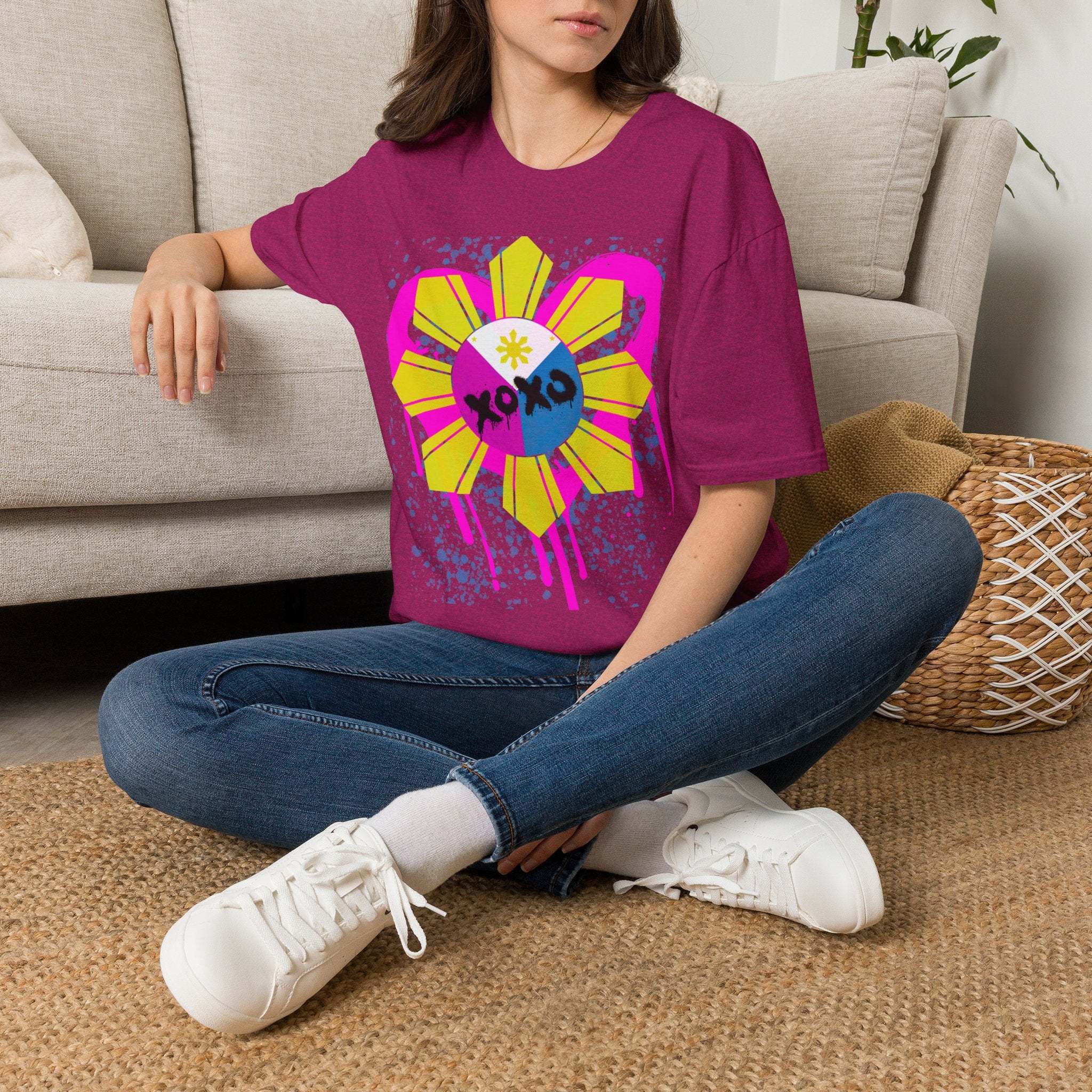 Pinay power Flower Graffiti T-Shirt bloom Tee
