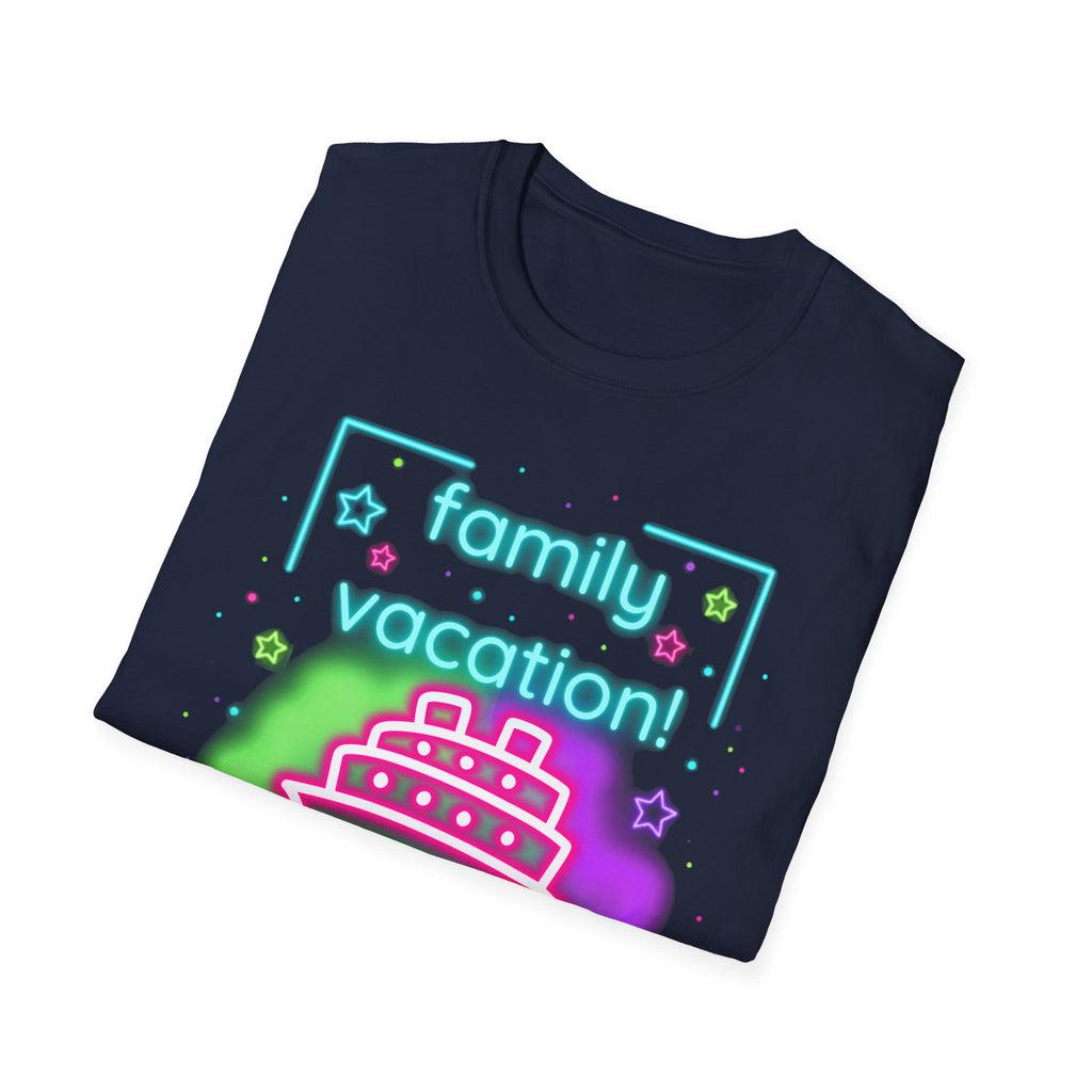 Family Vacation 2026 T-Shirt — Neon Cruise Graphic