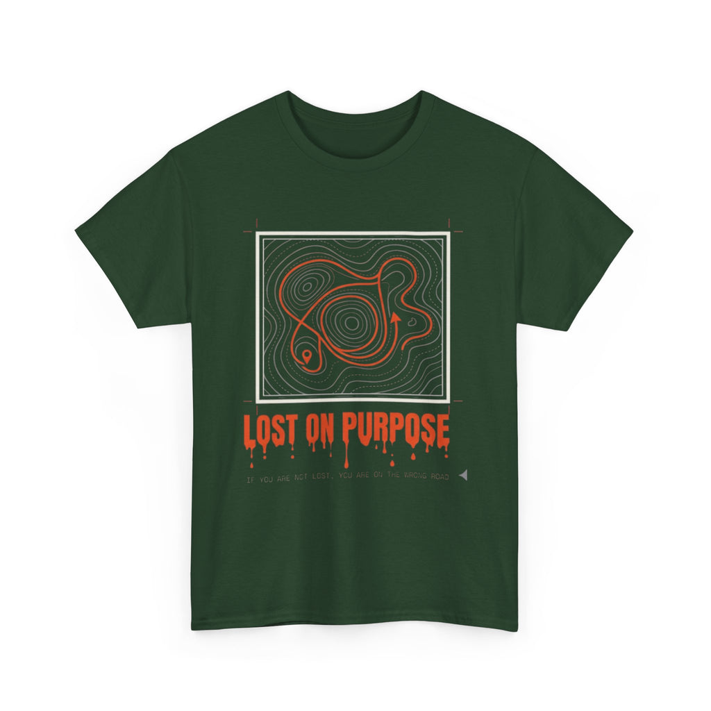 Lost On Purpose T-Shirt - Casual Detour-— Abstract Line Art Graphic Tee