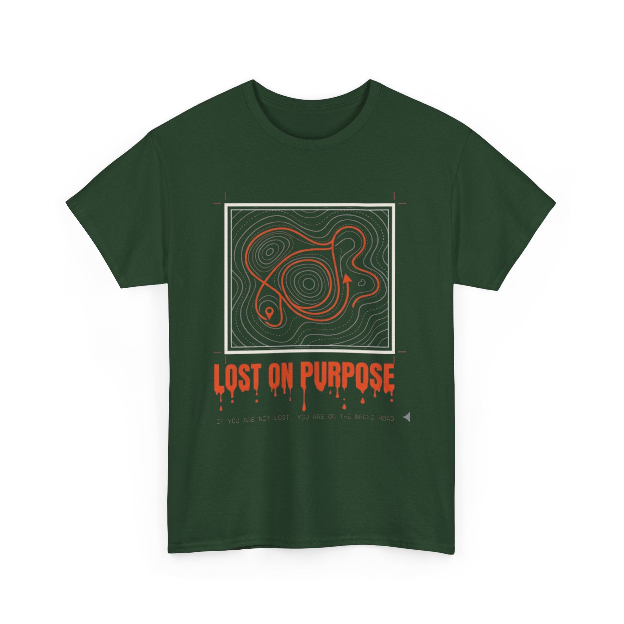 Lost On Purpose T-Shirt - Casual Detour-— Abstract Line Art Graphic Tee