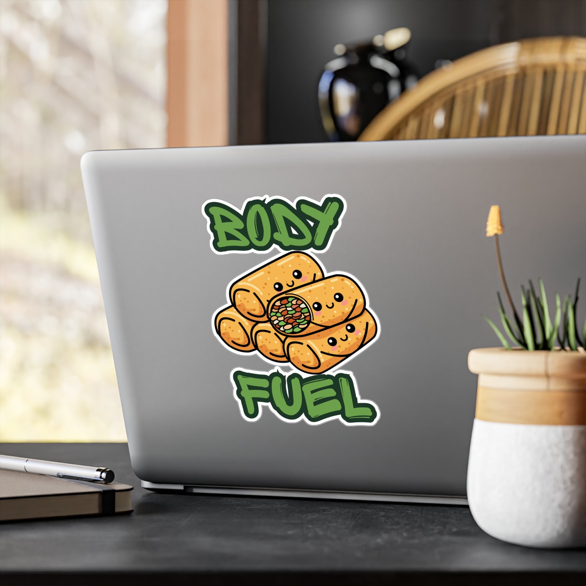 Cute Lumpia Stack Vinyl Sticker – Kawaii Philippines,  Pinoy, filipino,Food Kiss-Cut Decal
