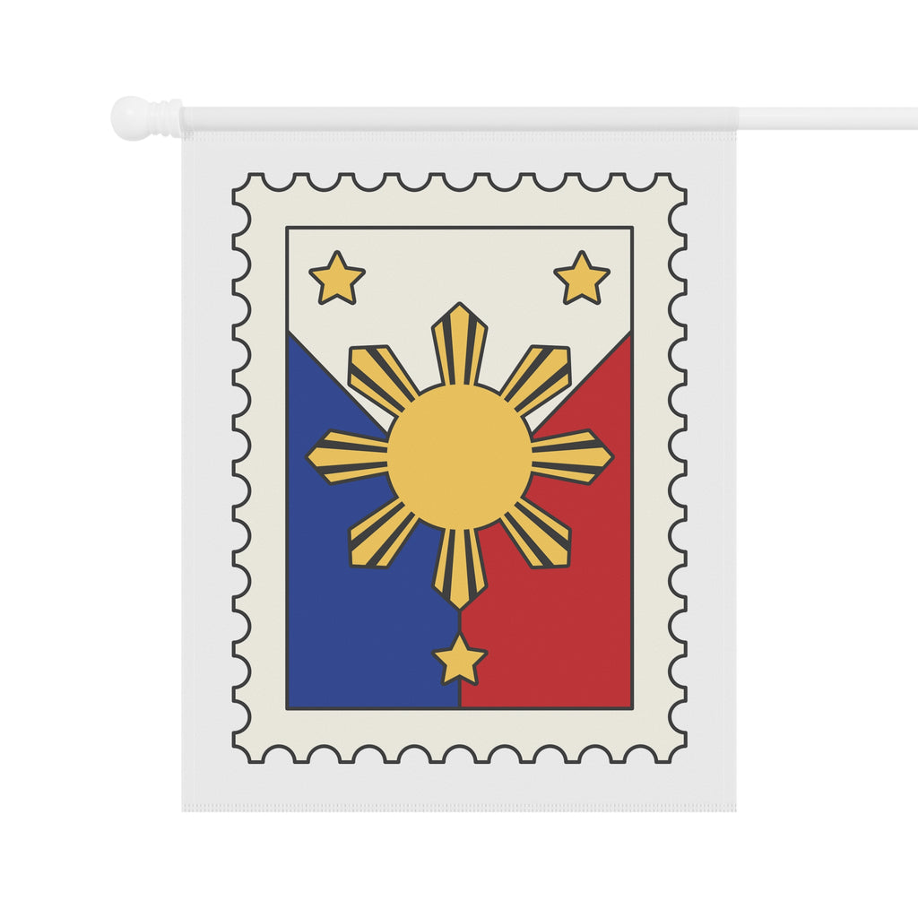 Philippine Sun Stamp Garden Flag — Patriotic House Banner for Outdoor Decor