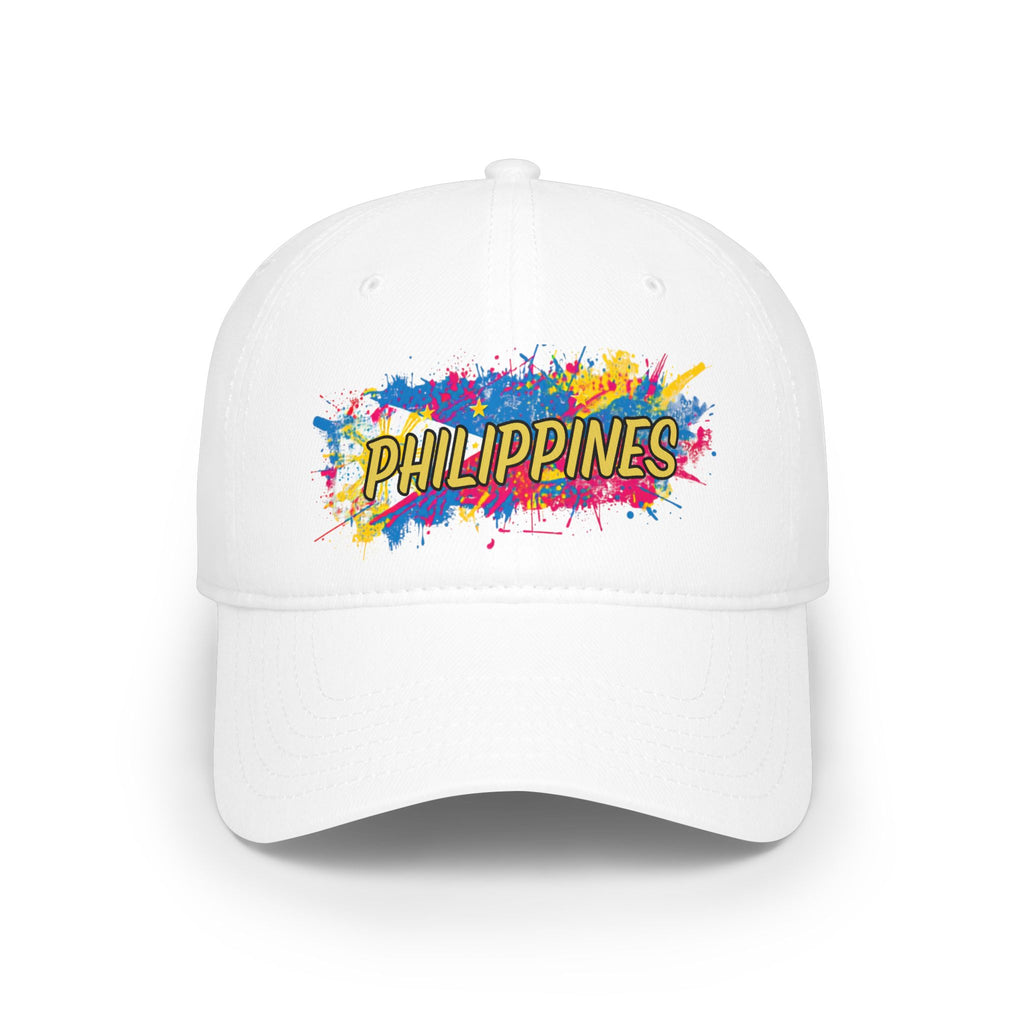 Philippines Paint Splash Baseball Cap — Colorful Filipino Pride Hat