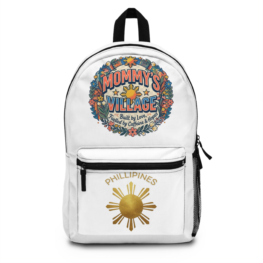 Mommy’s Village Floral Backpack — Philippines Sun Emblem