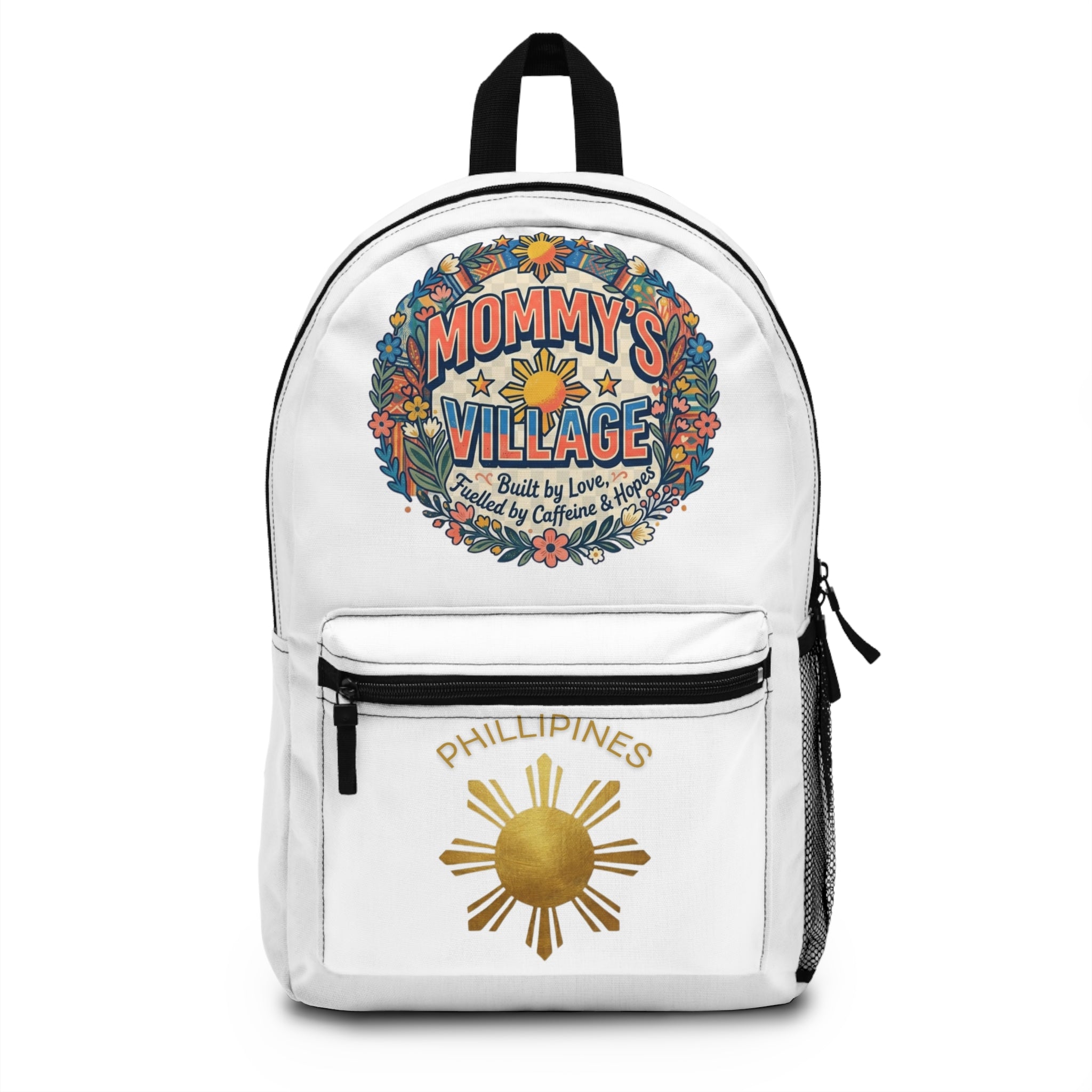 Mommy’s Village Floral Backpack — Philippines Sun Emblem