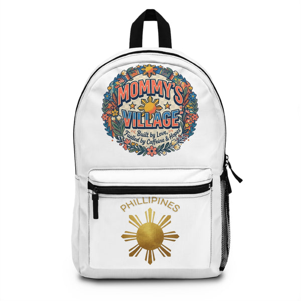 Mommy’s Village Floral Backpack — Philippines Sun Emblem