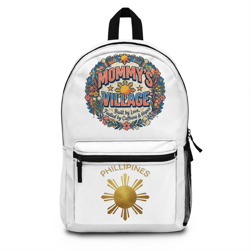 Mommy’s Village Floral Backpack — Philippines Sun Emblem