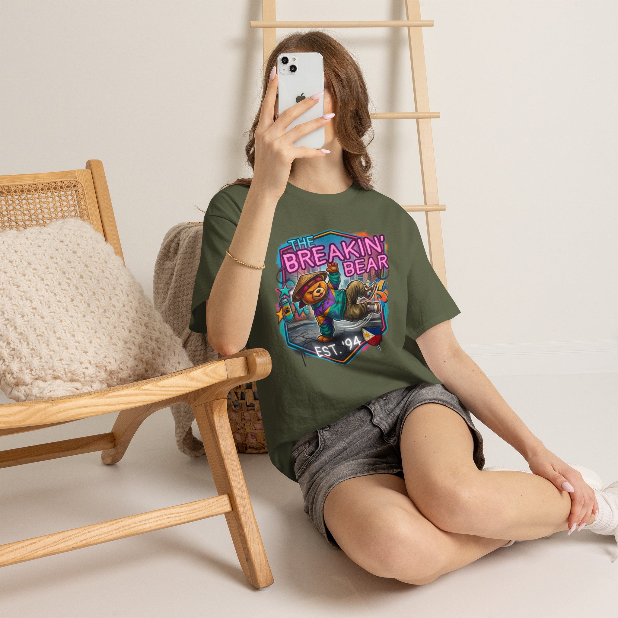Breakin' Bear Graphic Tee — 'The Breakin' Bear' Est. '94 Retro Streetwear Filipino