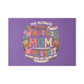 Glass Cutting Board — "World's Best Mom" Floral Decorative Kitchen Gift