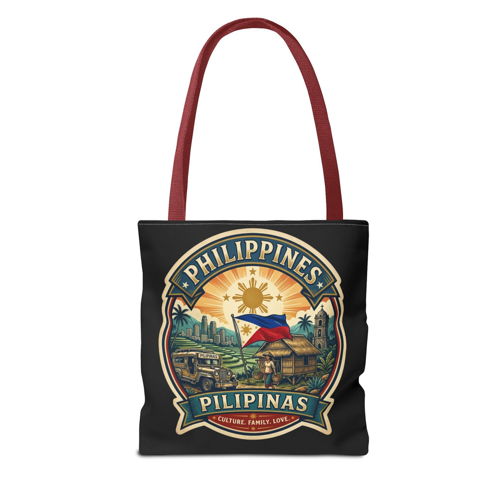 Philippines Vintage Travel Tote Bag — Pilipinas Flag & Island Scene