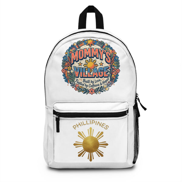 Mommy’s Village Floral Backpack — Philippines Sun Emblem