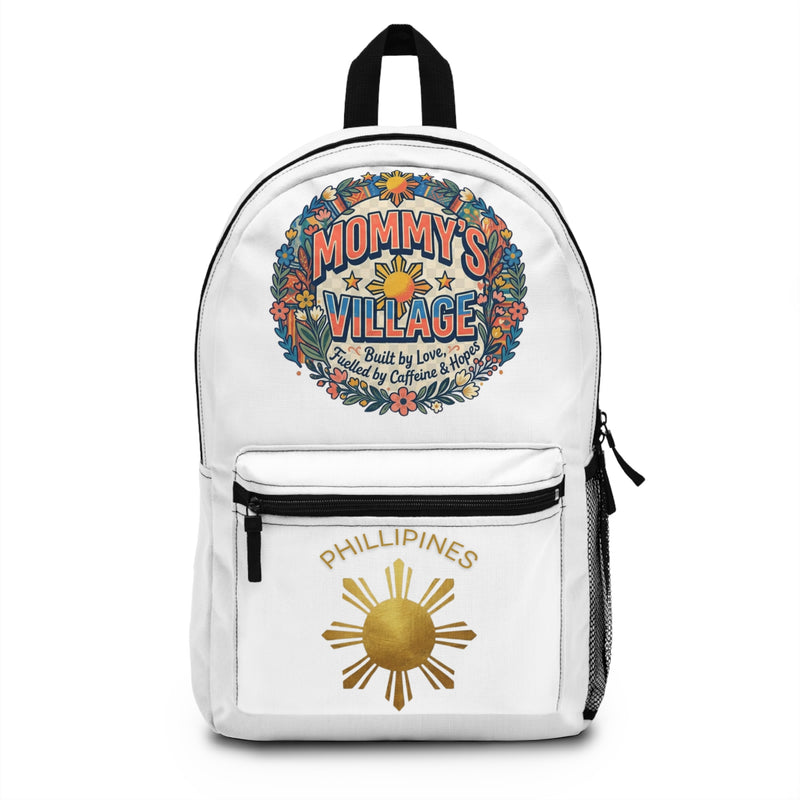 Mommy’s Village Floral Backpack — Philippines Sun Emblem