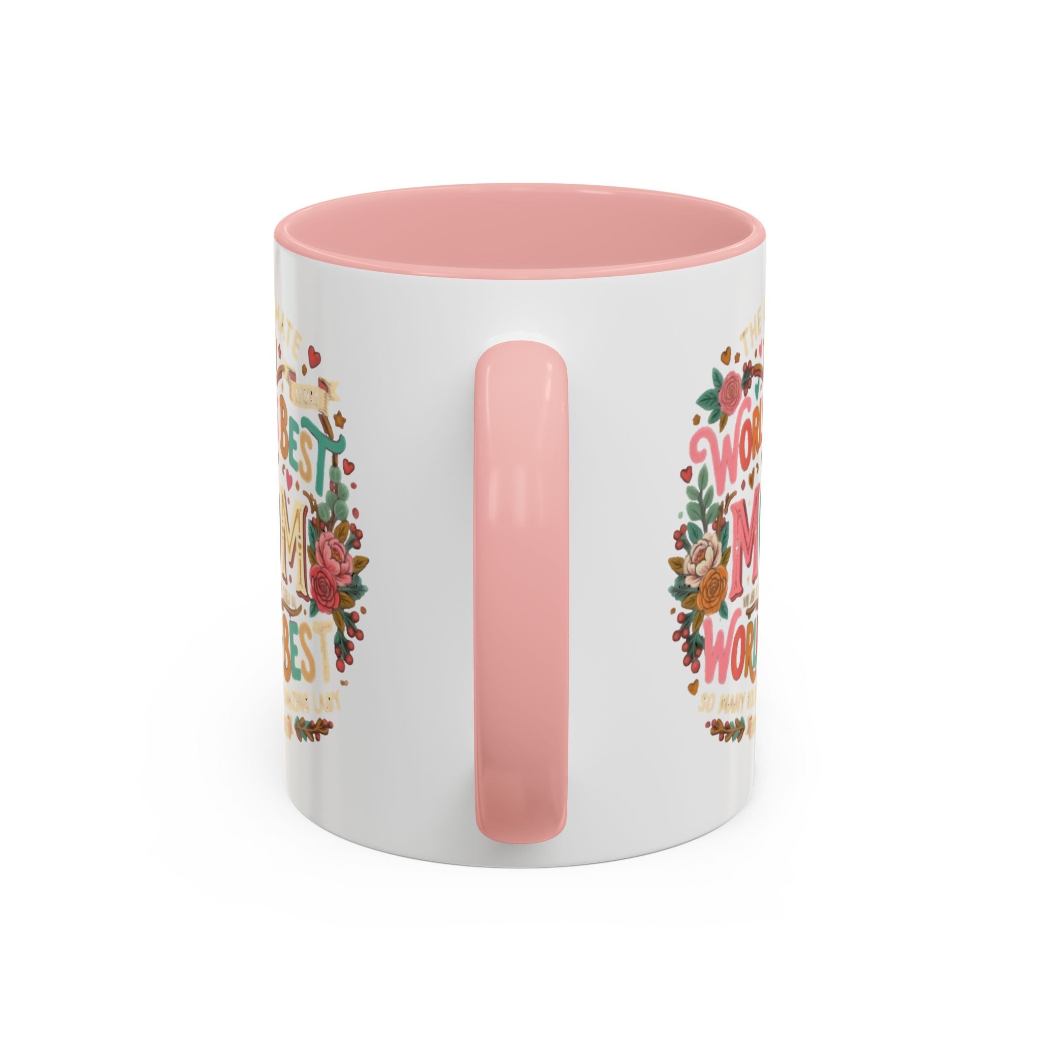 World's Best Mom Accent Coffee Mug — Floral Mother's Day 11/15oz