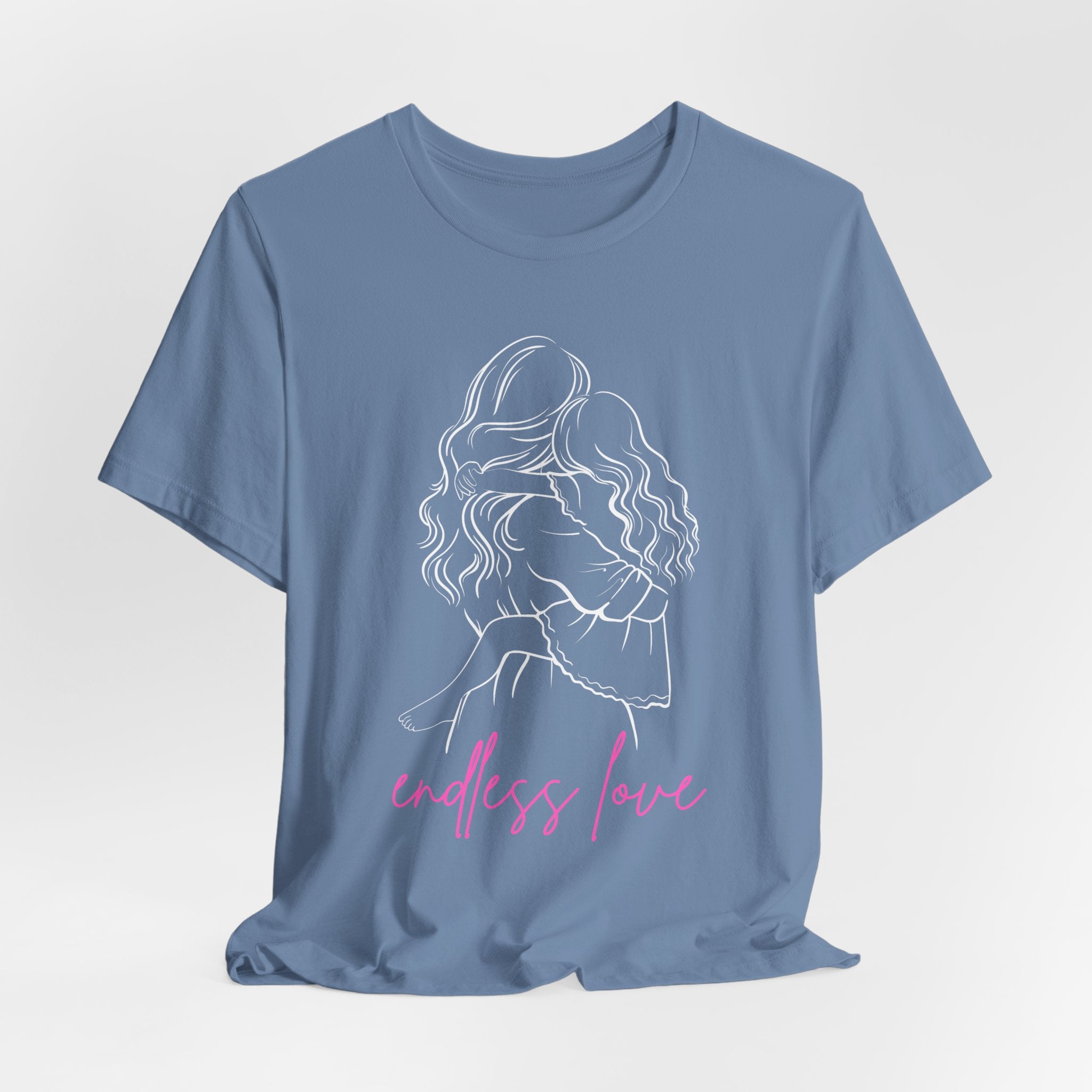 Endless Love Graphic Tee — Minimal Pink Script Mother & Daughter Romantic Shirt