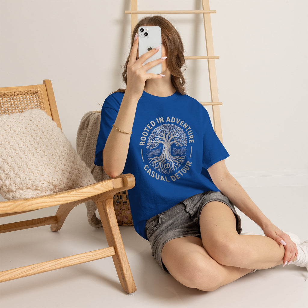 Adventure Tree T‑Shirt — "Rooted in Adventure, Casual Detour" Outdoor Graphic Tee