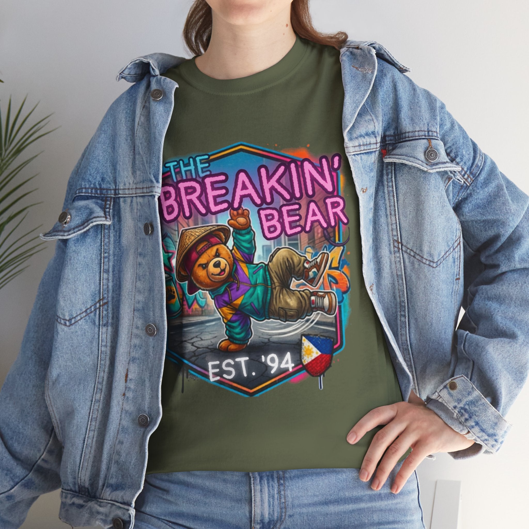 Breakin' Bear Graphic Tee — 'The Breakin' Bear' Est. '94 Retro Streetwear Filipino