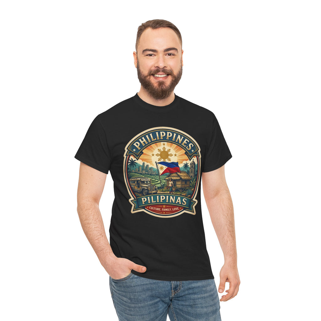 Philippines Vintage Badge T-Shirt – Filipino Pride Travel Tee