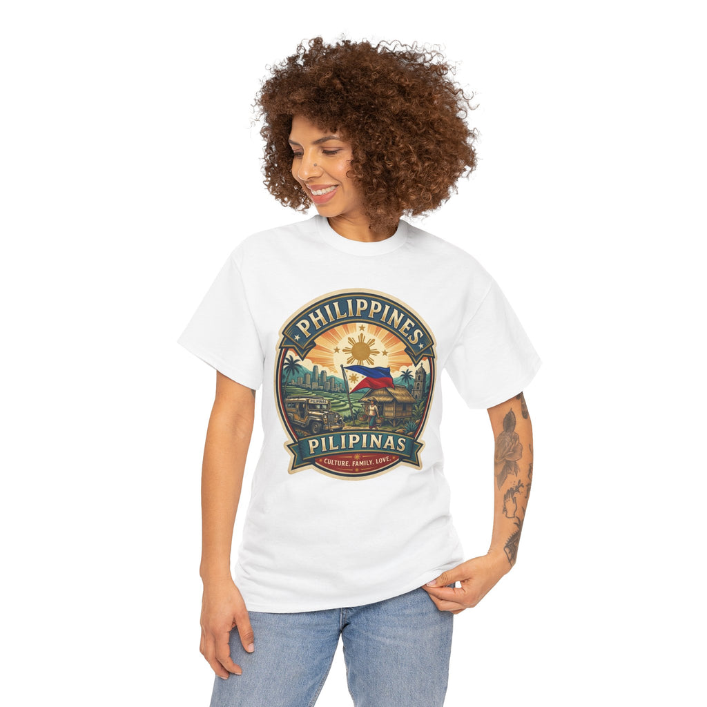 Philippines Vintage Badge T-Shirt – Filipino Pride Travel Tee