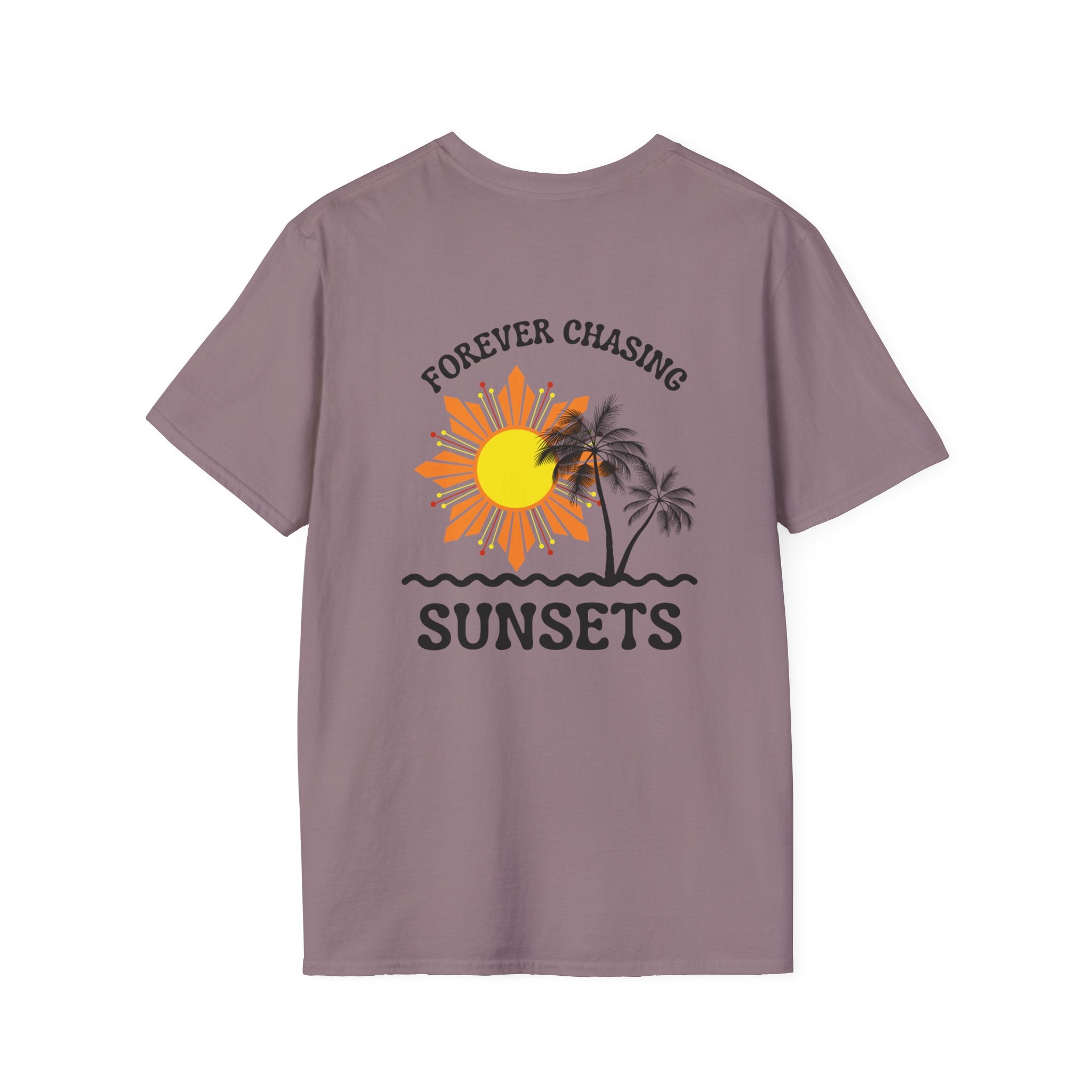 Philippines Sunset Graphic T-Shirt — "Forever Chasing Sunsets" Tropical Palm Tee