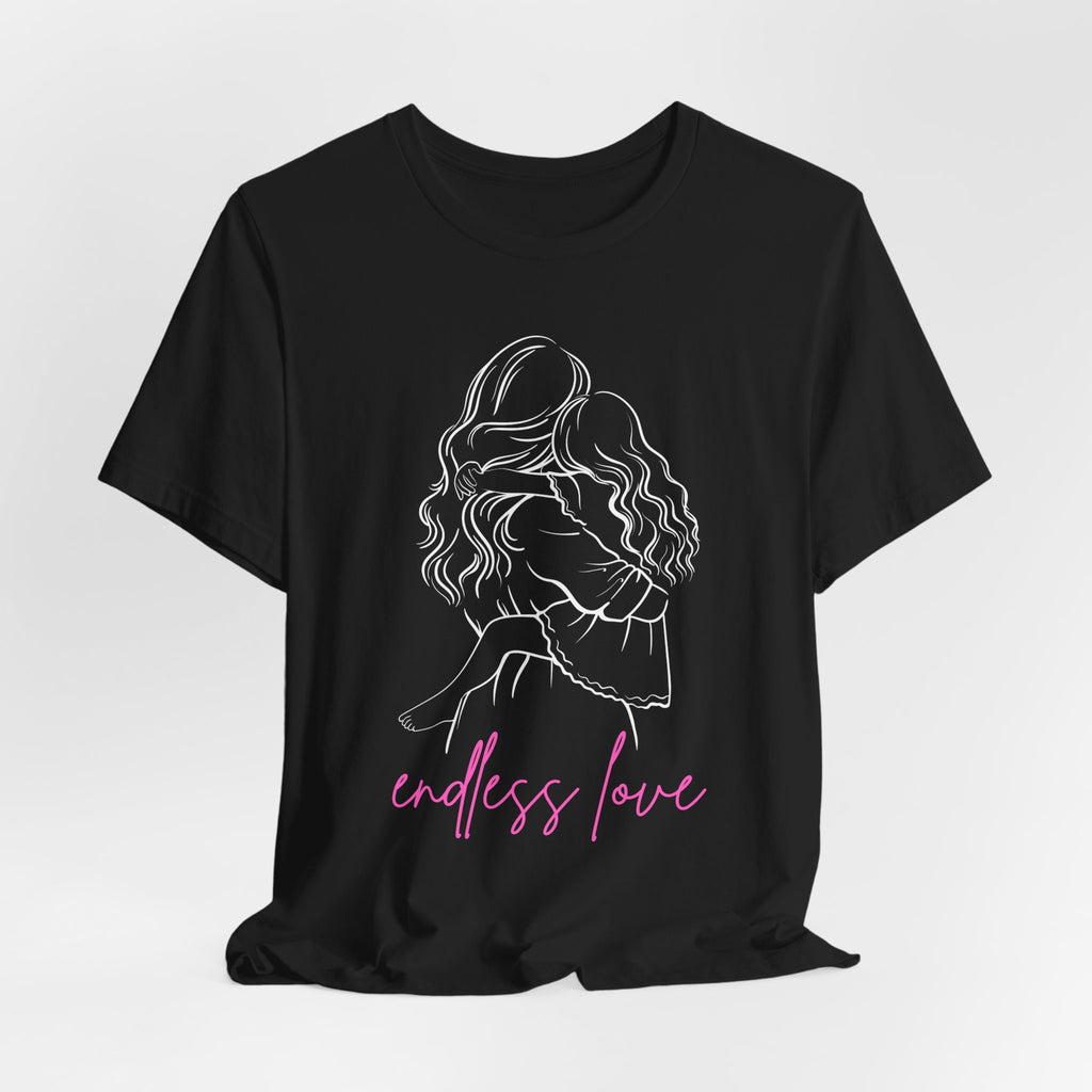 Endless Love Graphic Tee — Minimal Pink Script Mother & Daughter Romantic Shirt