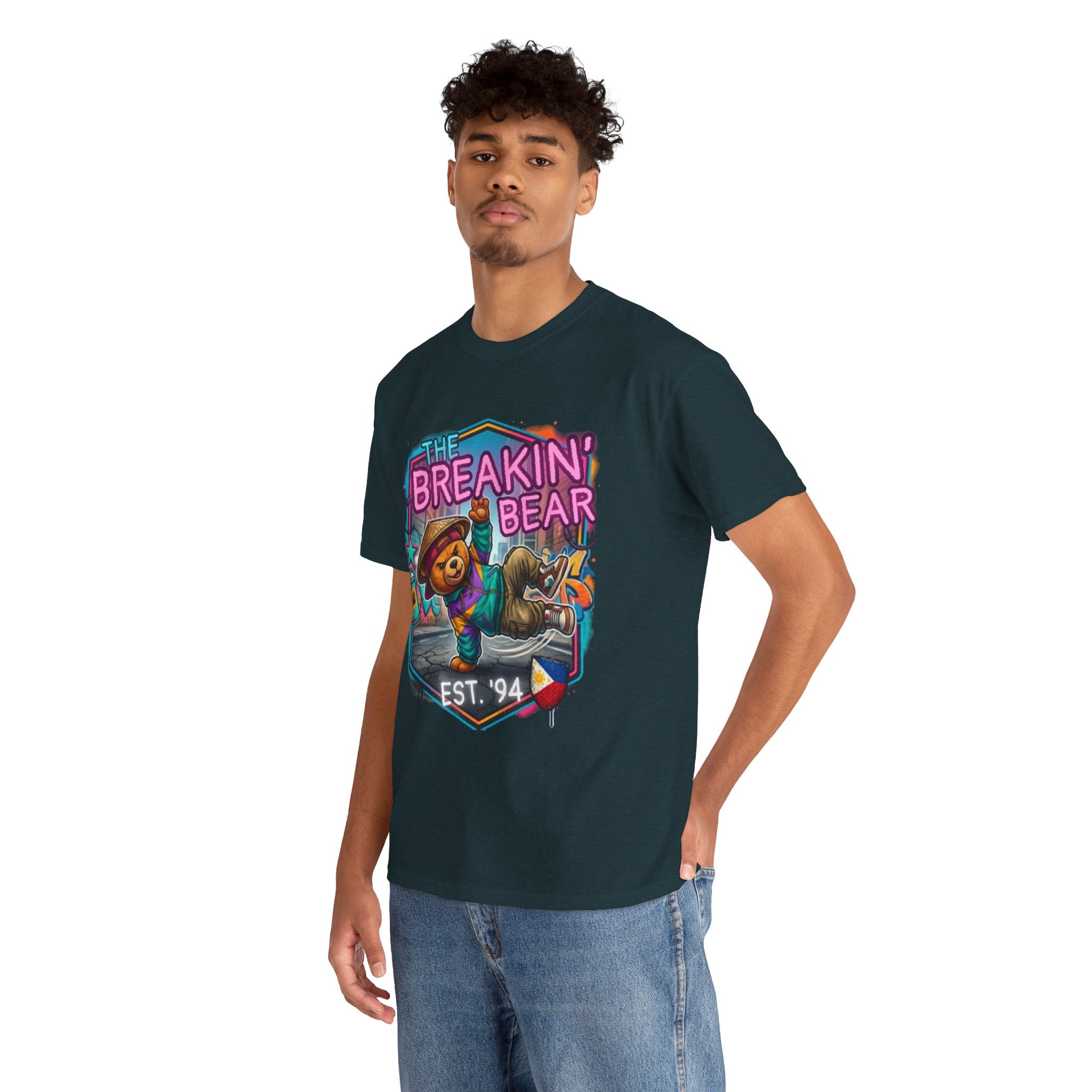 Breakin' Bear Graphic Tee — 'The Breakin' Bear' Est. '94 Retro Streetwear Filipino
