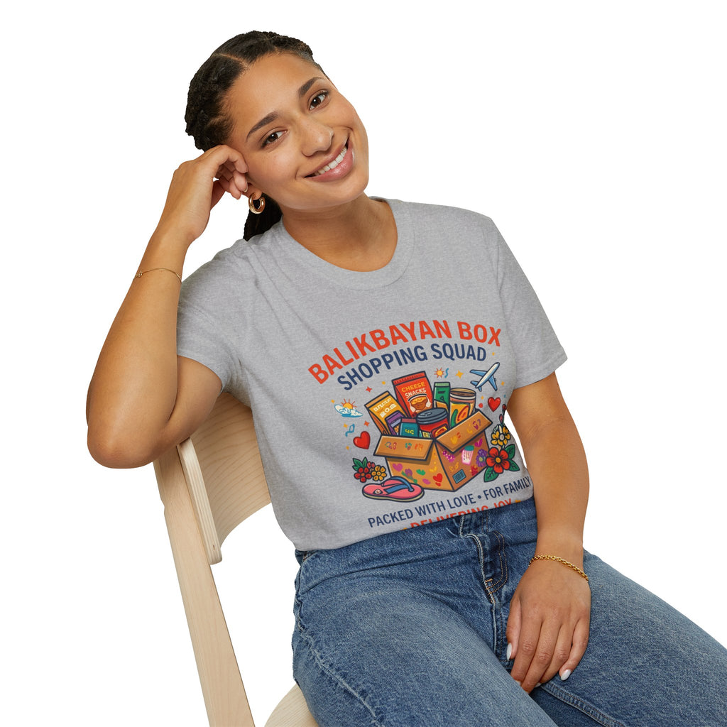 Balikbayan Box T-Shirt — "Balikbayan Box Shopping Squad" Filipino Care Package Tee