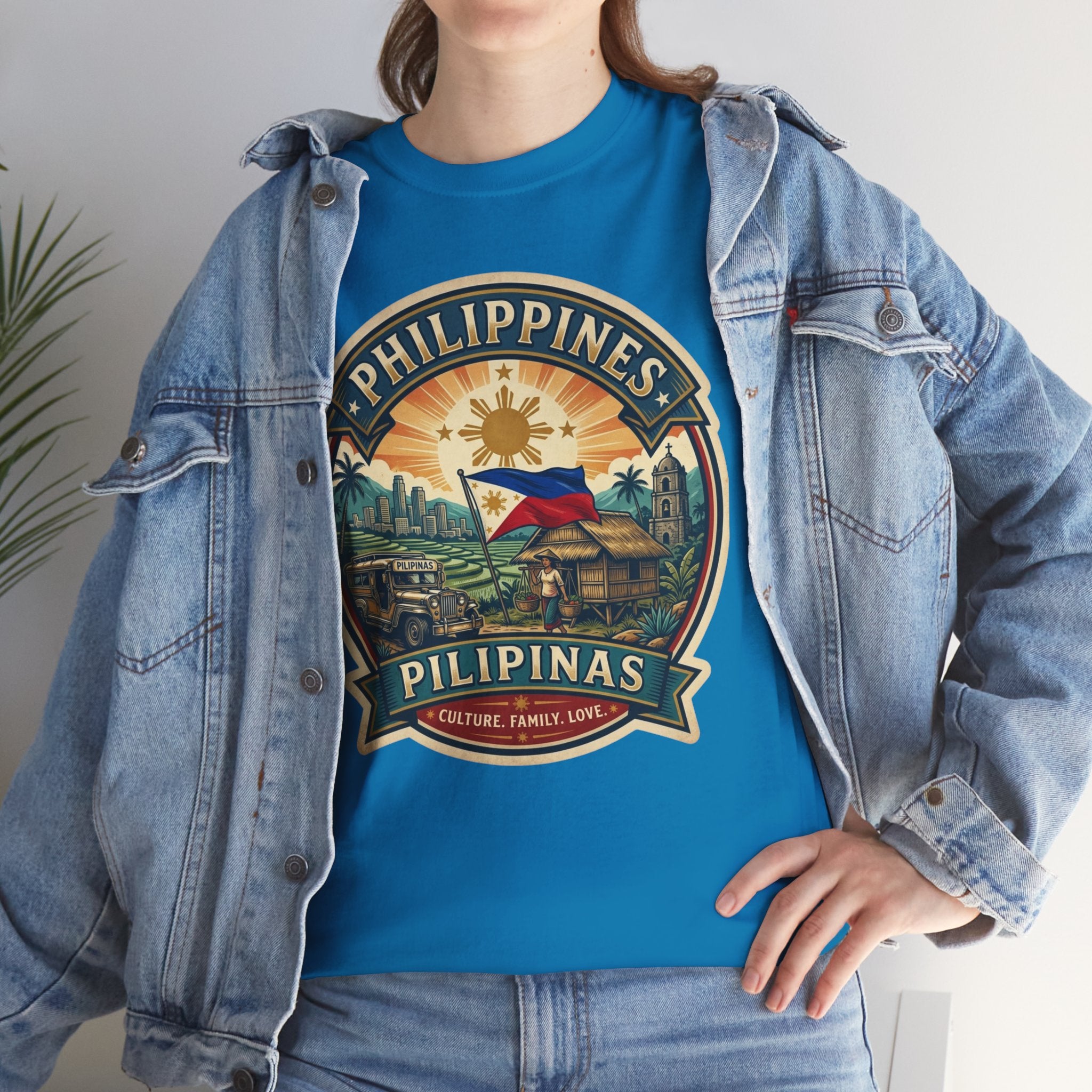 Philippines Vintage Badge T-Shirt – Filipino Pride Travel Tee