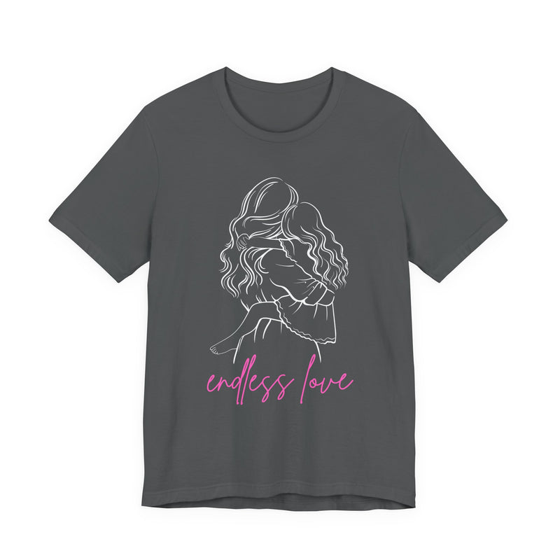 Endless Love Graphic Tee — Minimal Pink Script Mother & Daughter Romantic Shirt