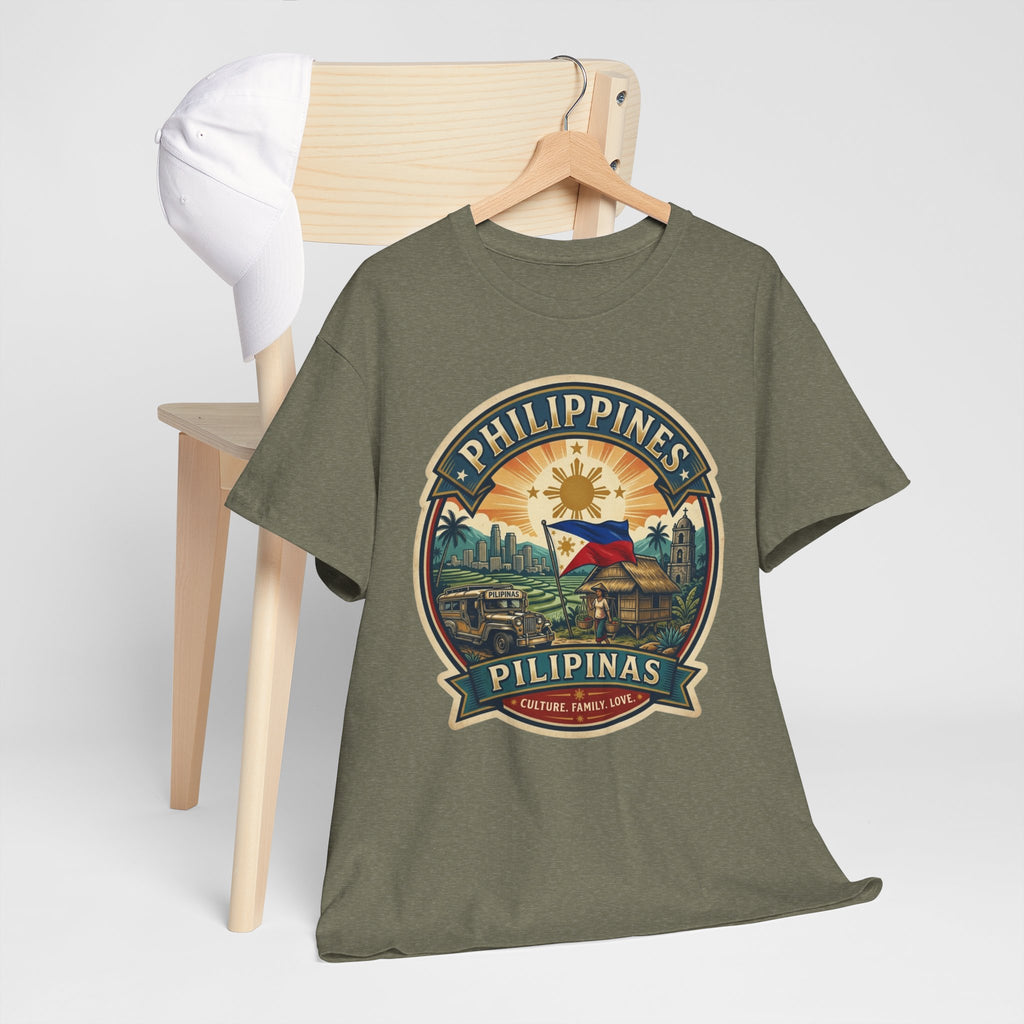 Philippines Vintage Badge T-Shirt – Filipino Pride Travel Tee