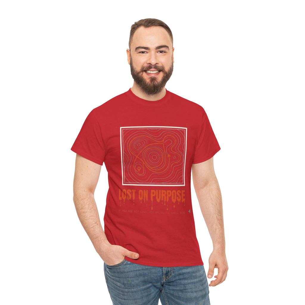 Lost On Purpose T-Shirt - Casual Detour-— Abstract Line Art Graphic Tee