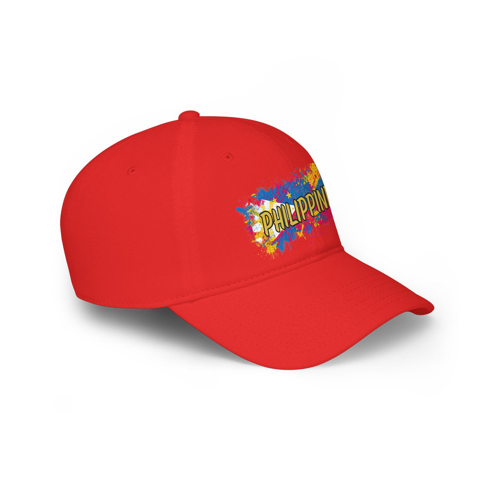 Philippines Paint Splash Baseball Cap — Colorful Filipino Pride Hat