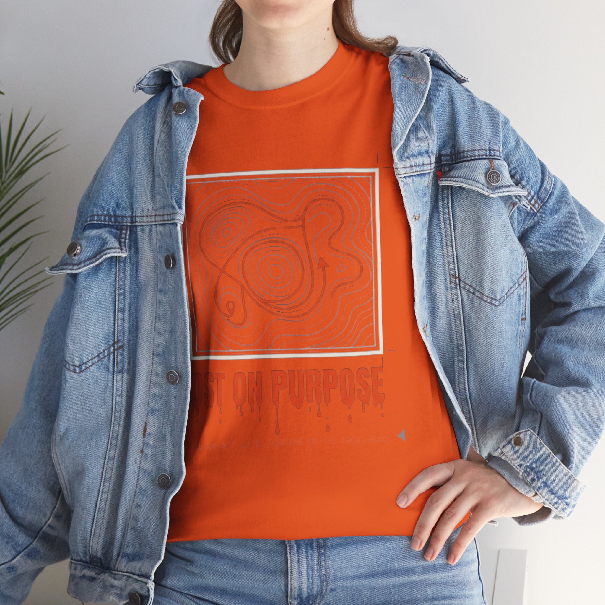 Lost On Purpose T-Shirt - Casual Detour-— Abstract Line Art Graphic Tee