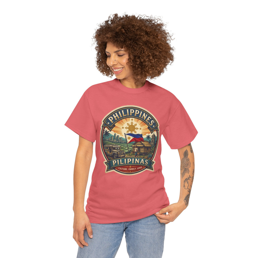 Philippines Vintage Badge T-Shirt – Filipino Pride Travel Tee