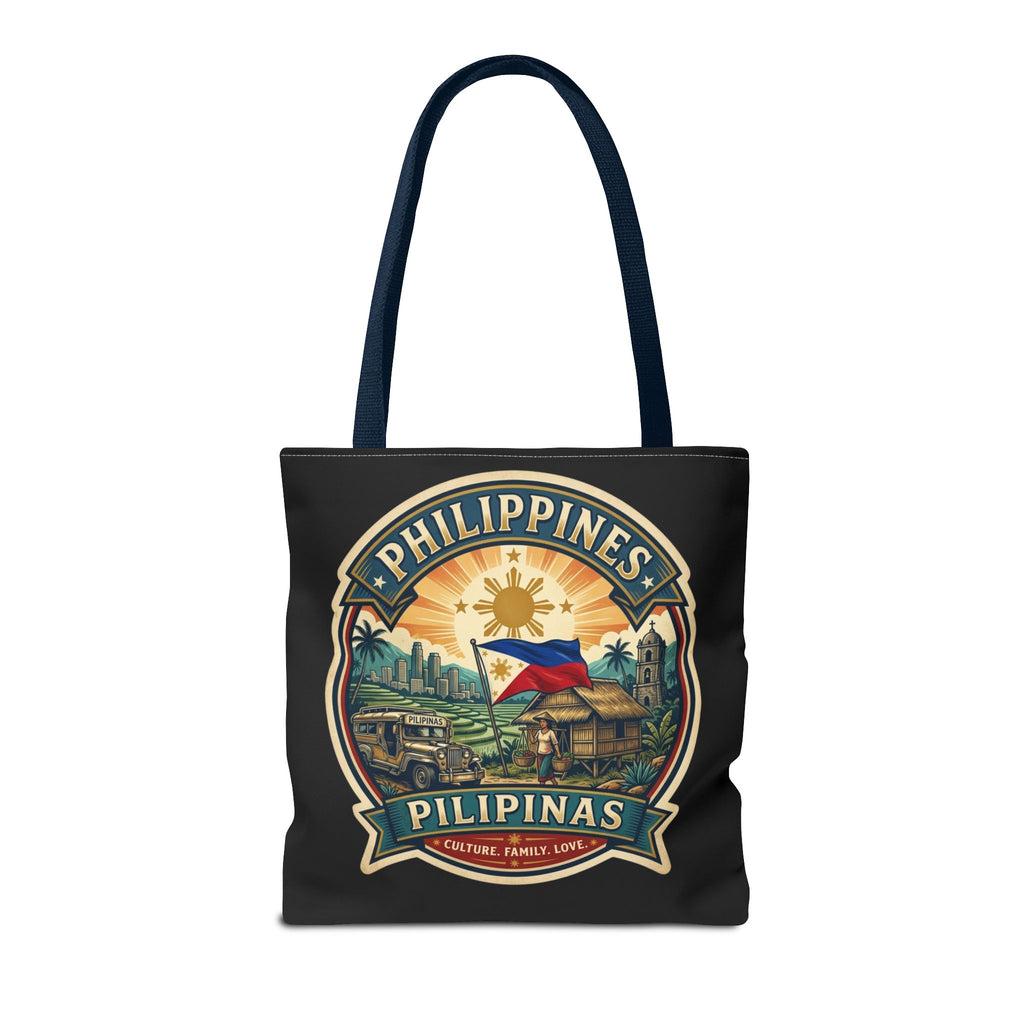 Philippines Vintage Travel Tote Bag — Pilipinas Flag & Island Scene