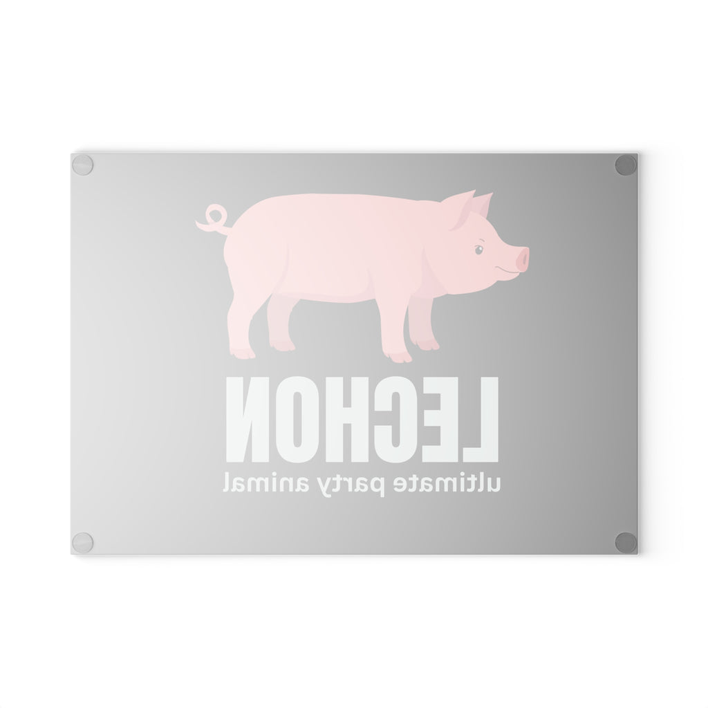 Glass Cutting Board — "Lechon: Ultimate Party Design