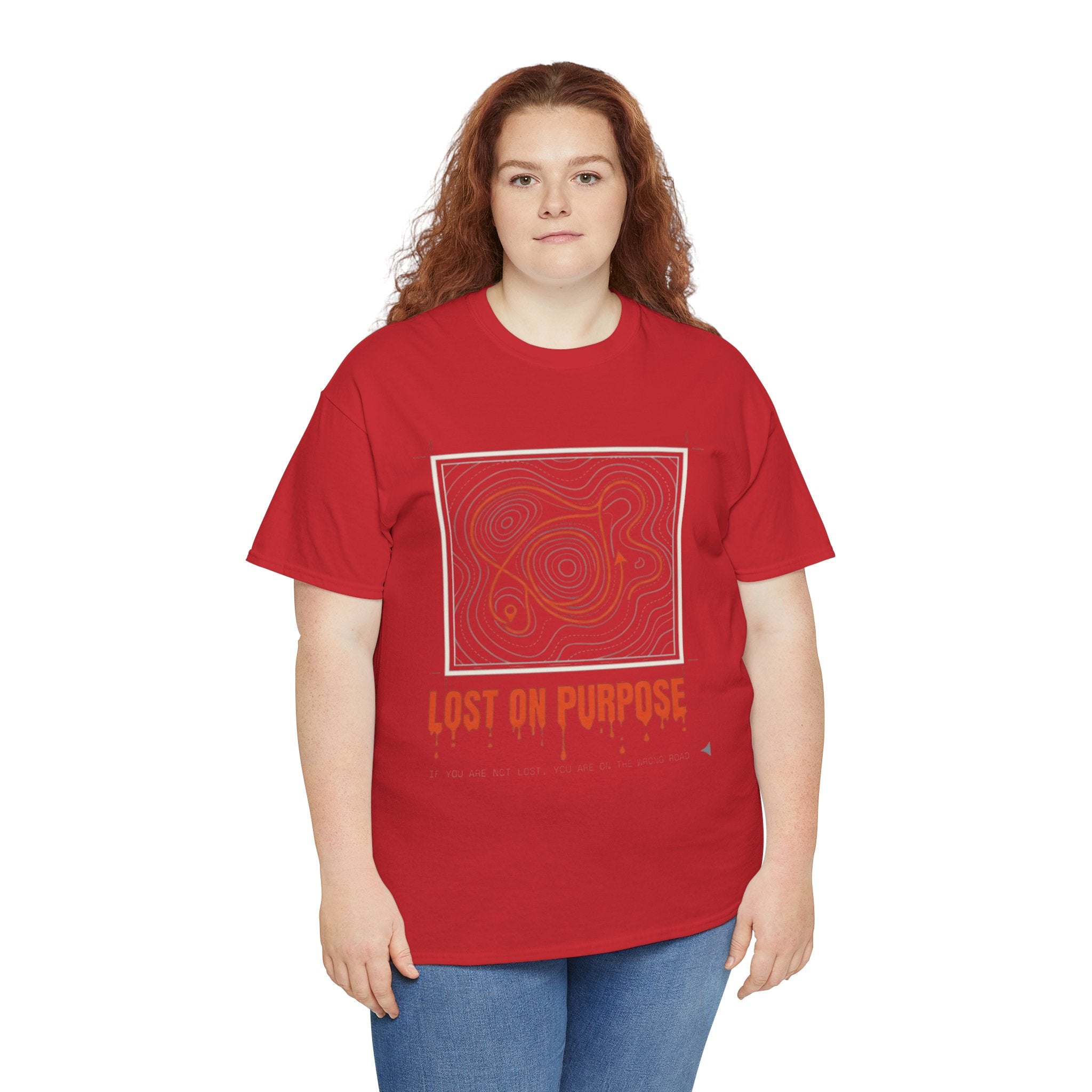 Lost On Purpose T-Shirt - Casual Detour-— Abstract Line Art Graphic Tee